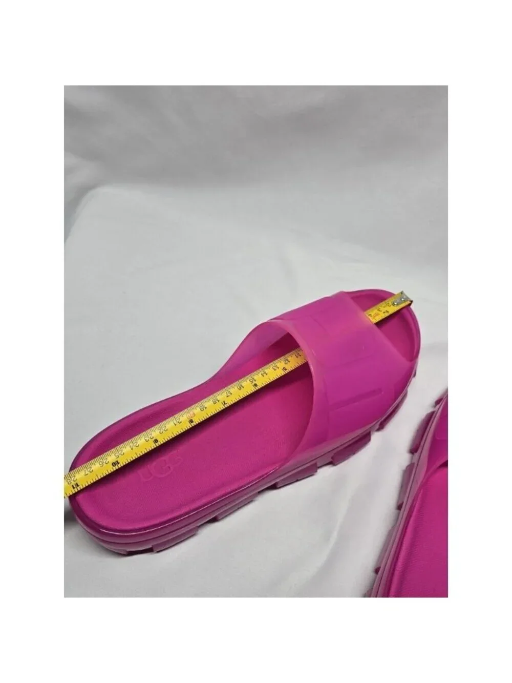 UGG Women’s Jelly Clear Slides Dragon Fruit/Hot Pink Platform Sandals Size 10